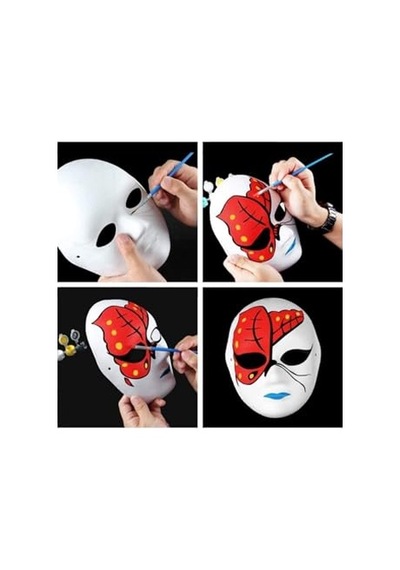 10 Adet, Karton Maske, Boyanabilir Eğitici Maske Boyama, Etkinlik Ve Hobi Maskesi