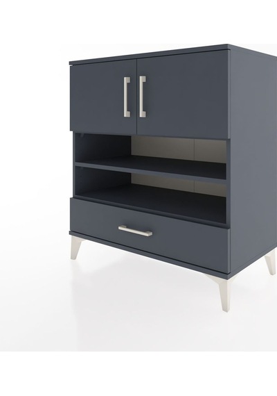 Hyperion Şifonyer 4 Raflı Tek Çekmeceli 2 Kapaklı 88x44x96 Antrasit-antrasit Antrasit Hyperion Şifonyer 4 Raflı Tek Çekmeceli 2 Kapaklı 88x44x96 Antrasit-antrasit Antrasit