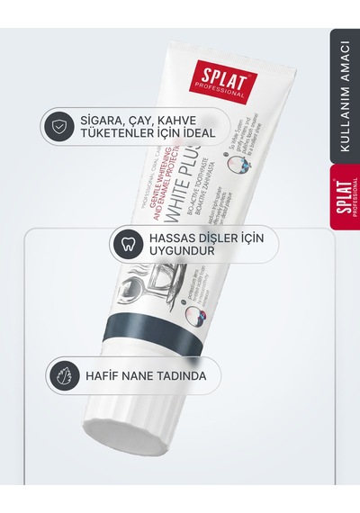 Splat White Plus Beyaz Diş Macunu 100 Ml 2 Adet