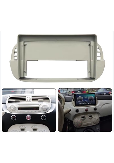 Foxus Fiat 500 2007 2015 64gb Hafıza Android Dokunmatik Ekran Oto Teyp - Carplay Wifi Gps Bluetooth Kamera Destekli Oem Beyaz