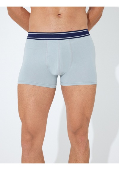 Koton 3'lü Boxer Seti Baskılı Çok Renkli Pamuklu Gri 5wlm90025mk Gri