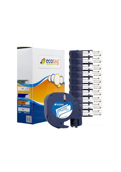 Ecotag S0721610 Letratag Plastik Şerit Etiket Beyaz