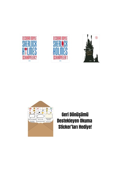 Sherlock Holmes - Bütün Hikayeler 2 Ciltli + Sherlock Holmes - Bütün Hikayeler 1 Ciltli + Tekinsiz Öyküler + Okuma Sticker'ları