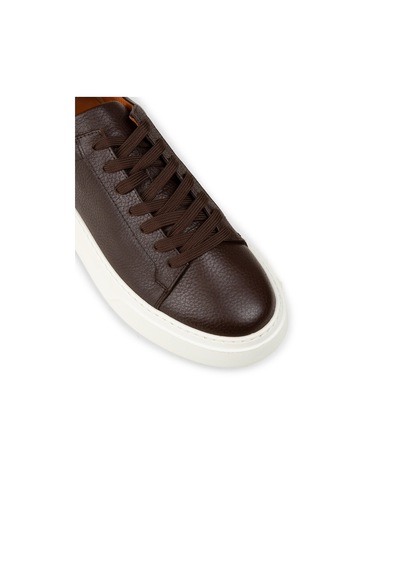 Deery Erkek Hakiki Deri Kahverengi Sneaker Ayakkabı - 04651mkhve01