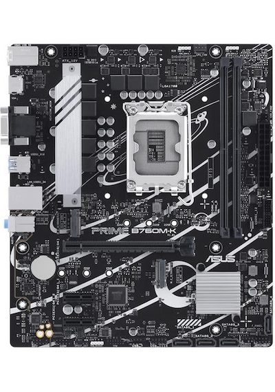 Asus Prıme B760m-k Ddr5 8000mhz 1xvga 1xhdmı 2xm.2 Usb 3.2 Matx 1700p 12. / 13. Ve 14. Nesil İşlemci Uyumlu