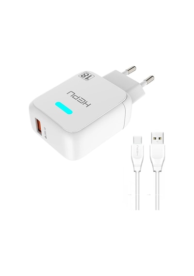 Hepu 3.0 Qualcomm 18w Hızlı Şarj Aleti Type-c Kablo Adaptör Set S
