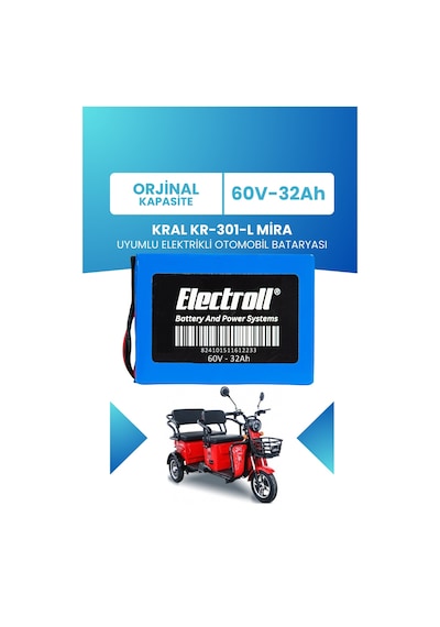 Kral Kr-301-l Mira Uyumlu Batarya Lifepo4 60v 32ah