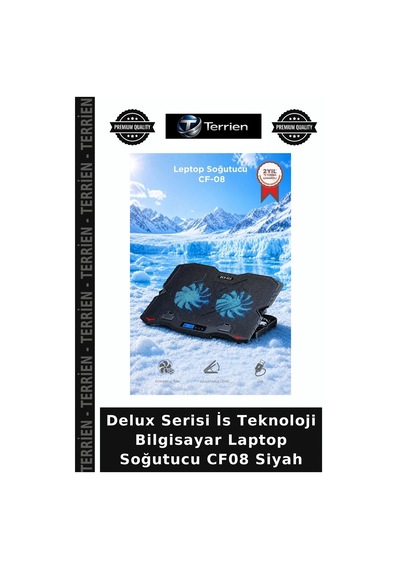 Delux Serisi İs Teknoloji Bilgisayar Laptop Soğutucu Cf08 Siyah