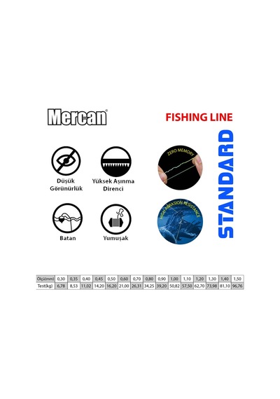 Mercan Standart 1 KG Beyaz Bobin Misina