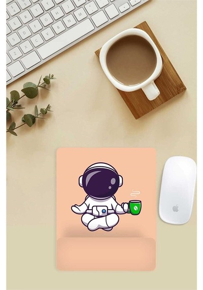 Kopya - Yogacı Astronot Desenli Bilek Destekli Mouse Pad Mousepad