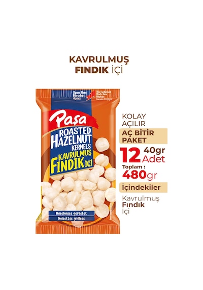 Paşa Kuruyemiş Fındık Içi 12 x 40 G
