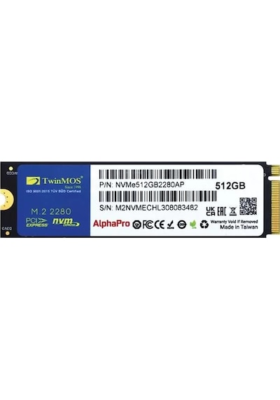 512 Gb Twınmos M.2 Pcıe Nvme 3600/3250 Nvme512gb2280ap