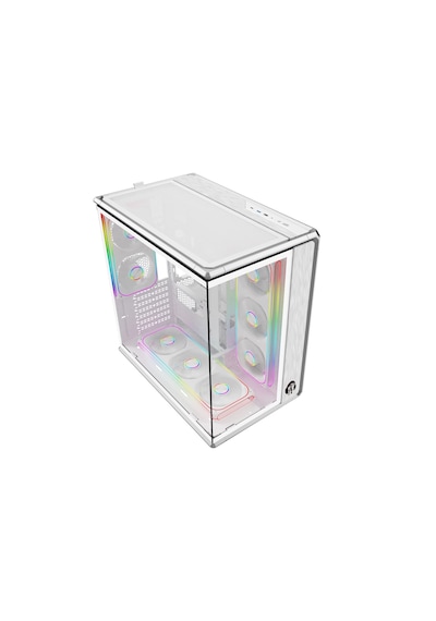 Strong Vhagar 8x 120mm Argb Fanlı Kumandalı Gaming Akvaryum Beyaz Kasa Powersız