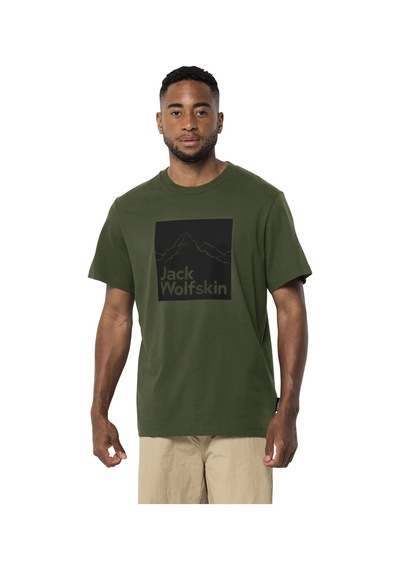 Jack Wolfskin Brand Erkek Outdoor Tişört - Greenwood Haki