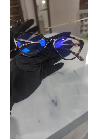 Vivera Leopar C03 Kadın Mavi Işık Korumalı Ekran Cat Eyes Gözlüğü