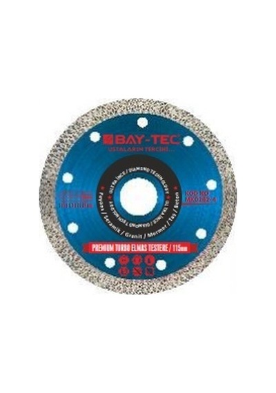 Bay-tec Premium Turbo Elmas Testere 180x22 MM Mk0282-5 Gri