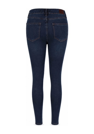 Double Slim Skinny Koyu Mavi Kadın Jean Pantolon 3529