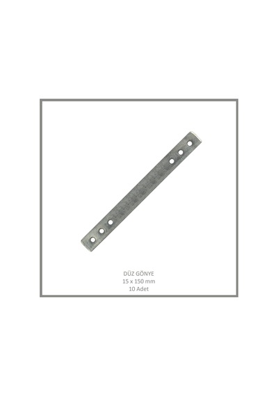 Düz Gönye, Sac Gönye, 15 X 150 Mm 10 Adet Metalik