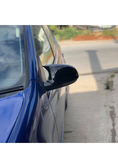 Sts Oto Aksesuar Jetta Mk5 2005-2010 Batman Yarasa Ayna Kapağı Piano Black Abs Plastik (01)