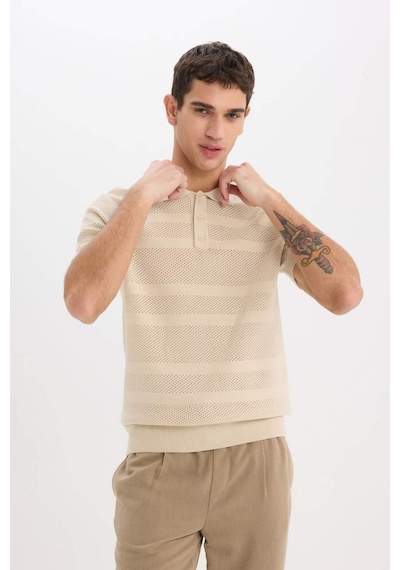 DeFacto Standart Fit Polo Yaka Triko Kısa Kollu Tişört E3300AX25SMBG404