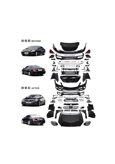 Mercedes S Class W221 W222 S65 Yükseltme Dönüşüm Body Kit Seti-hazır Stok