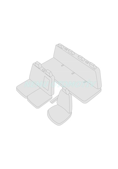 İveco 72 150 Çift Kabin Kamyonet 6+1 Koltuk Kılıfı SİYAH