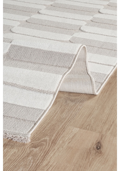 Kaşmir Halı İskandinav Otto Beige 80x300 Cm Salon Mutfak Halısı Yolluk Bej