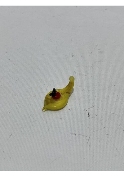 El Yapımı Mini Murano Cam Yaprak Üstü Uğur Böceği Biblo A154-06