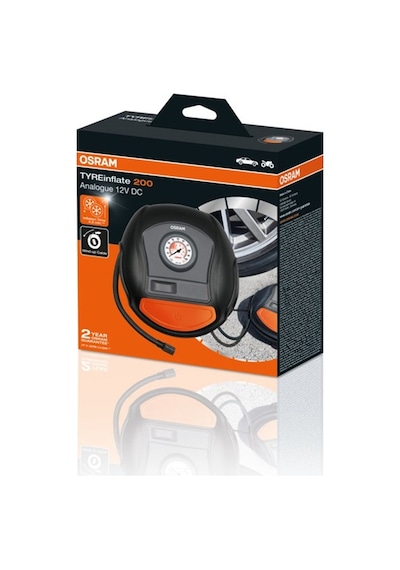 Osram 12V Lastik Şişirme Hava Kompresörü 120W 90Db 80Psi Analog