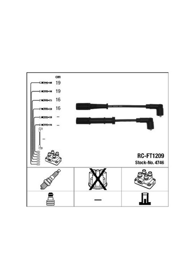 Ngk 4746 Buji Kablo Seti Fiat 500 Doblo Fiorino Linea Punto 1.2 1.4