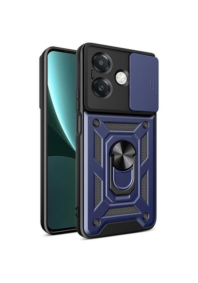 Oppo A3x Kılıf Magnetik Standlı Kamera Korumalı Zore Sürgülü Vega Kapak