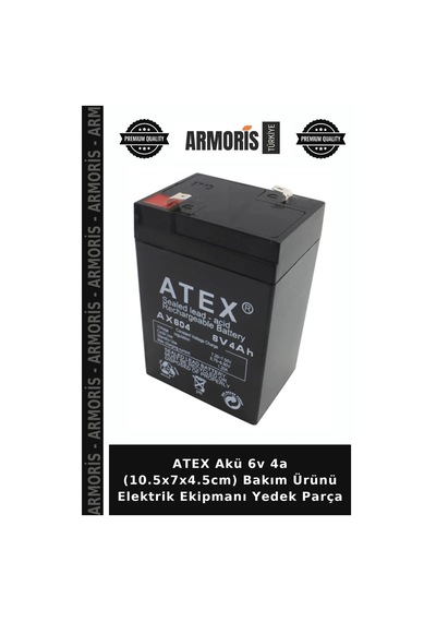 Atex Akü 6v 4a 10.5x7x4.5cm Bakım Ürünü Elektrik Ekipmanı Yedek Parça