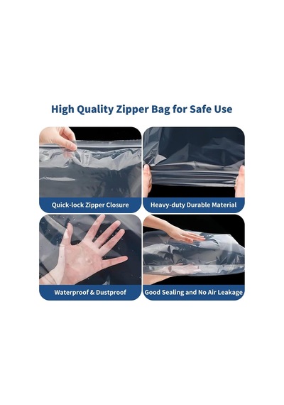 Fermuarlı Saklama Torbaları, 12'li Paket, 3,5 Galon Yeniden Kapatılabilir Plastik Saklama Torbaları, Yiyecek, Giyim, Diğer