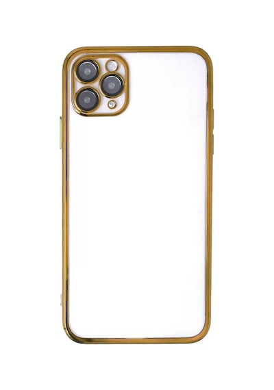 Apple iPhone Uyumlu 11 Pro Max Kılıf Lensli Silikon - Gold Çok Renkli