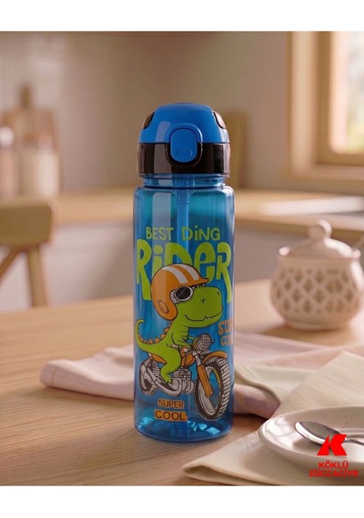 750 Ml Pipetli Su Matarası Çok Renkli