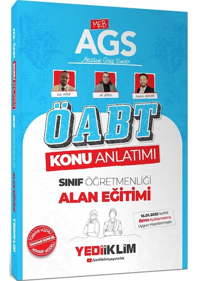 Yediiklim Yayınları Meb Ags Öabt Sınıf Öğretmenliği Alan Eğitimi Konu Anlatımı