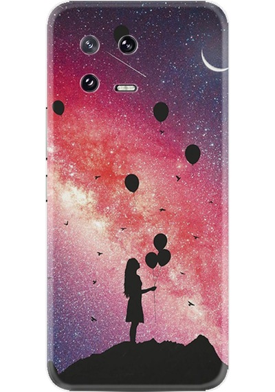 Xiaomi 13 Kılıf Resimli Desenli Baskılı Silikon Flowers Cat 2 1349