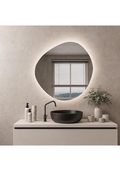 90x90 Cm Organic Dimmable Dokunmatik Led Ayna Günışığı 3000k Sarı