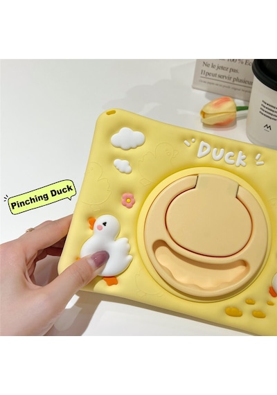 Samsung Galaxy Uyumlu Tab A9 Plus X210 X213 X215 X217 Kılıf Cute Dolls Standlı Eğlenceli 3d Karekterli Çocuk Kılıfı Kılıf
