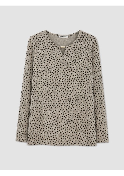 Lcw Grace Bej Bisiklet Yaka Puantiyeli Bluz