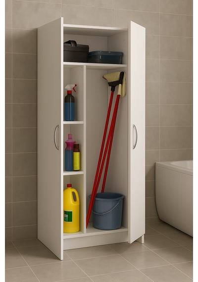 Belinay Paspas,süpürge-temizlik Malzeme Dolabı- Çok Amaçlı Dolap Paspas-vileda Banyo Dolabı Beyaz Beyaz Belinay Paspas,süpürge-temizlik Malzeme Dolabı- Çok Amaçlı Dolap Paspas-vileda Banyo Dolabı Beyaz Beyaz