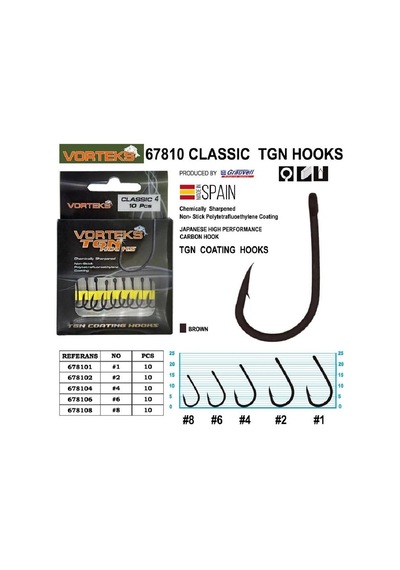 Vorteks 67810 Classic Tgn Sazan İğnesi 10 Lu Paket No:2 - Standart