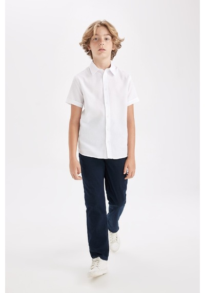 DeFacto Erkek Çocuk Düz Paça Beli Lastikli Cepli Lacivert Basic Düz Gabardin Okul Pantolonu T8850A624AUNV253 DeFacto Erkek Çocuk Düz Paça Beli Lastikli Cepli Lacivert Basic Düz Gabardin Okul Pantolonu T8850A624AUNV253