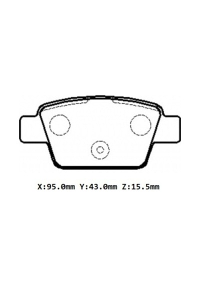 Fiat Linea 12/17 Arka Fren Balatası 1,4 Kablosuz Disk 95x43x15.5 Bramax