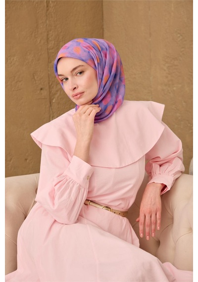 Silk Home Soft Eşarp 73098-12 Eflatun, Pembe, Turuncu