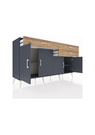 Hyperion Konsol 2 Raflı 3 Çekmeceli 4 Kapaklı 176x44x99 Antrasit- Antrasit-antrasit/çam Hyperion Konsol 2 Raflı 3 Çekmeceli 4 Kapaklı 176x44x99 Antrasit- Antrasit-antrasit/çam