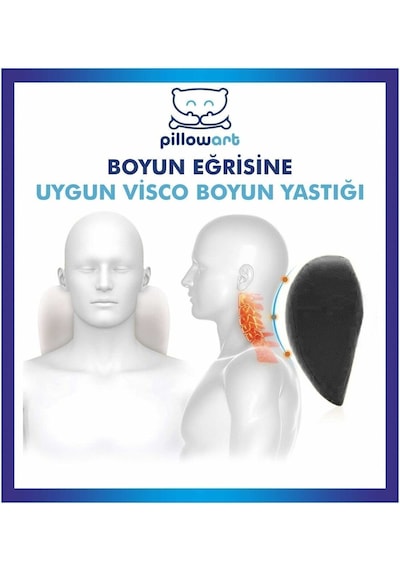 Visco Araba Boyun Yastığı Ortopedik Oto Boyun Yastığı Araç Boyun Yastığı Seyahat Yastığı