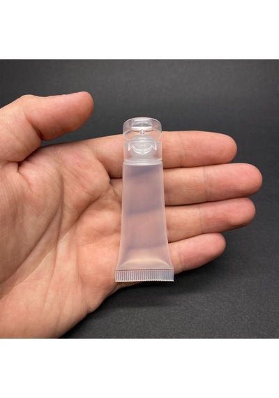 Boş Krem Tüpü Fliptop Kapaklı 10ml , Şeffaf Merhem Tüpü , Lipgloss Tüp 10 Ml X 3 Adet