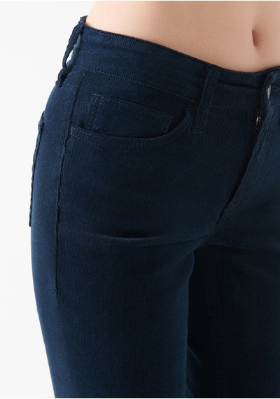 Mavi - Molly Lacivert Kadife Pantolon 1013682993 Lacivert