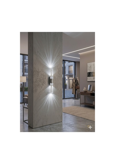 Bubblelight Small 31 Cm Modern Tasarım Led Aplik - Duvar Lambası - Gümüş - Elektrikli - Beyaz Led Gümüş Elektrikli